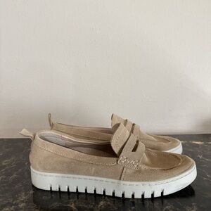 Vionic Beige Suede Loafers